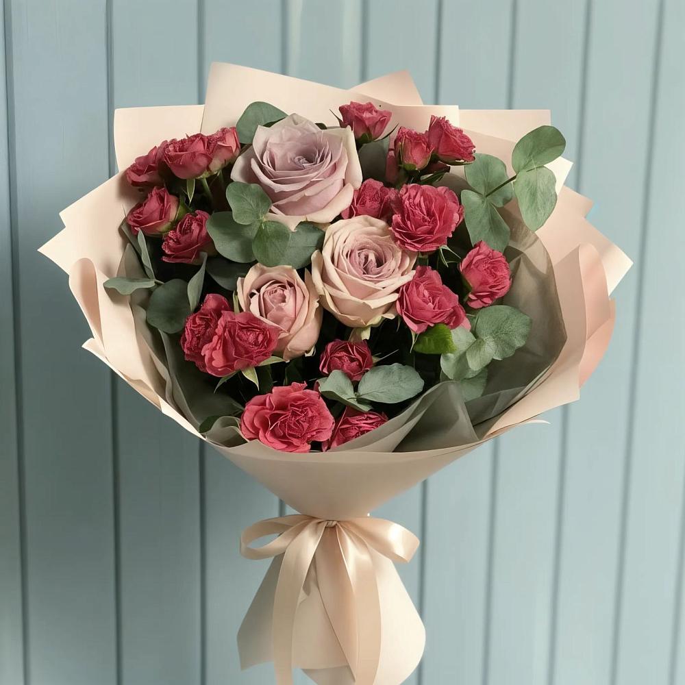 Букет цветов из: Гвоздики и Розы в Большеречье