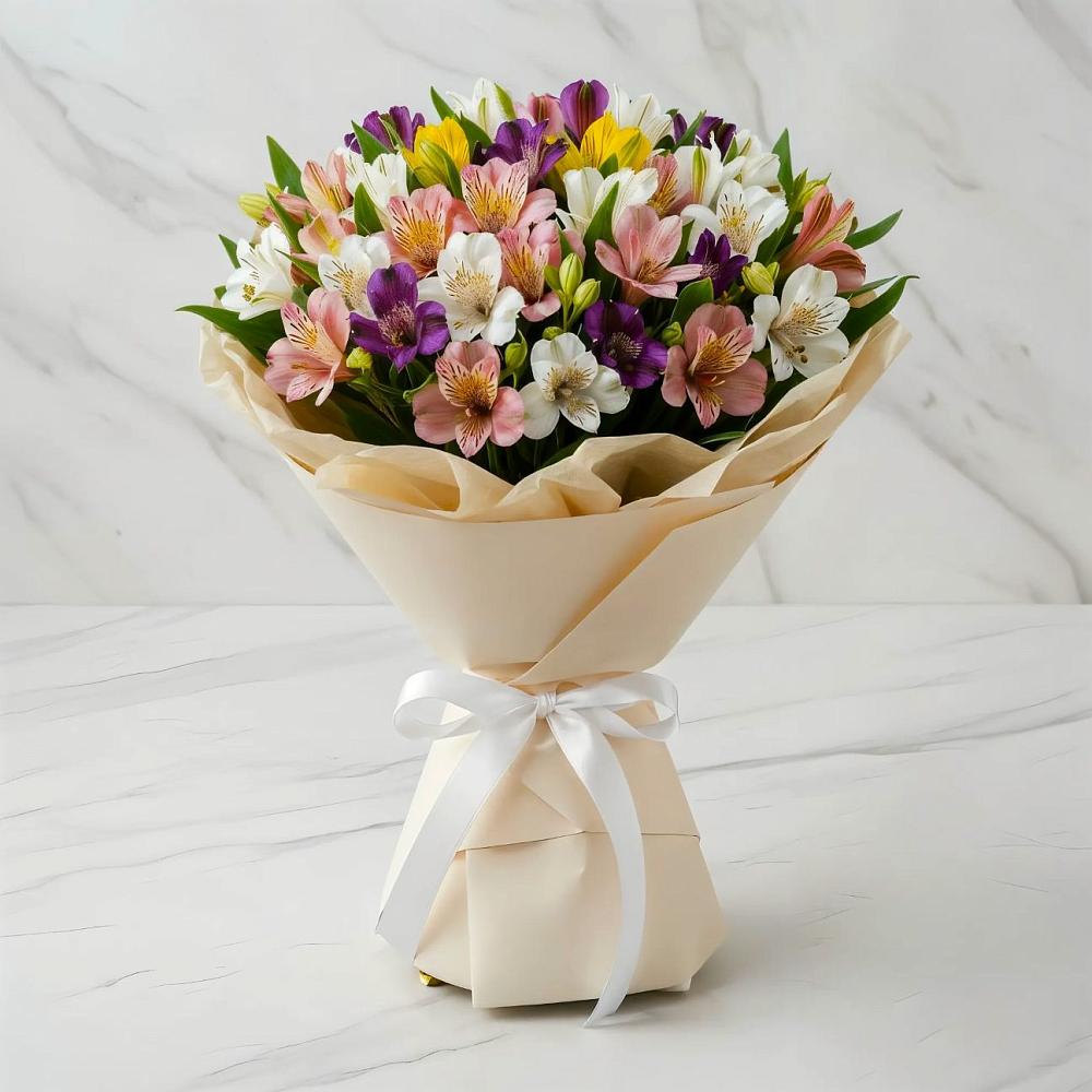 Букет цветов из: Альстромерии в Большеречье