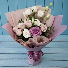 Букет цветов из:  Розы и Лизиантусы в Большеречье