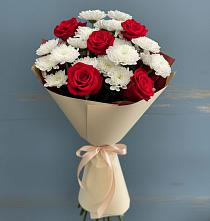 Букет цветов из:  Розы и Хризантемы в Большеречье