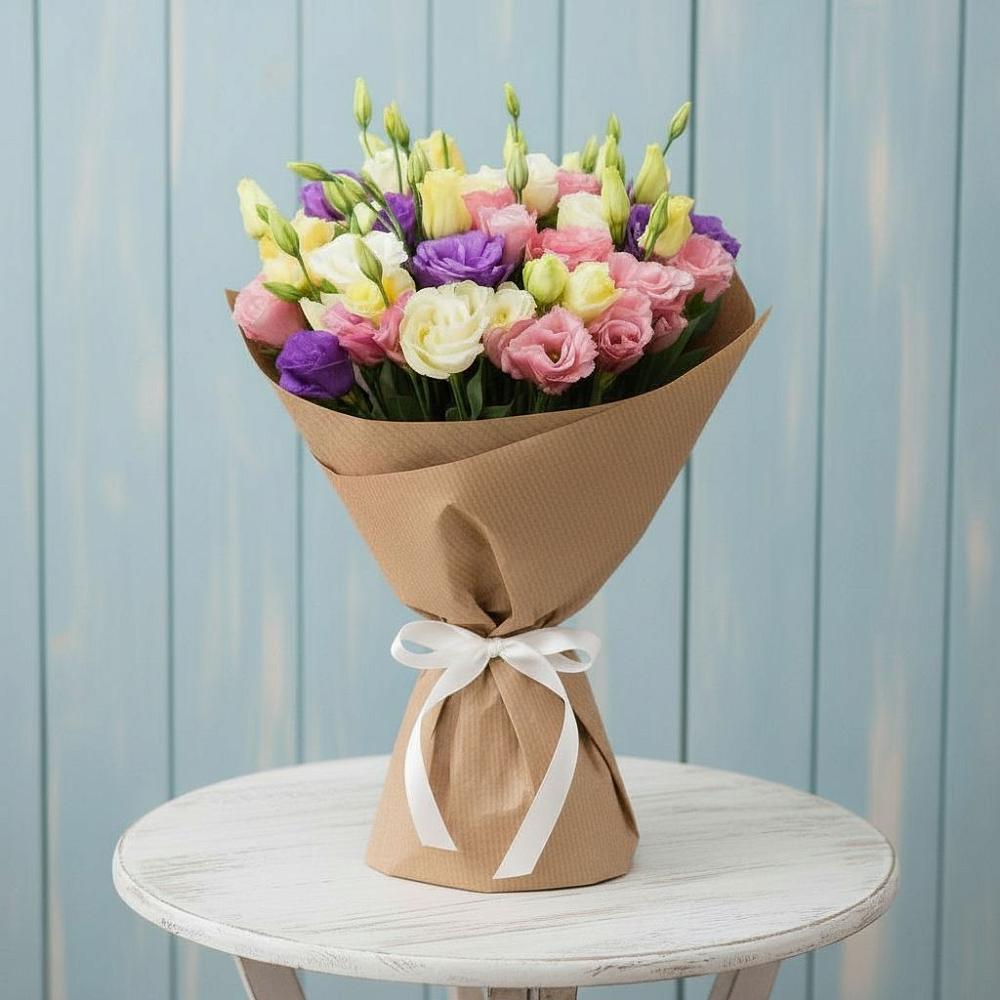 Букет цветов из: Лизиантусы в Большеречье