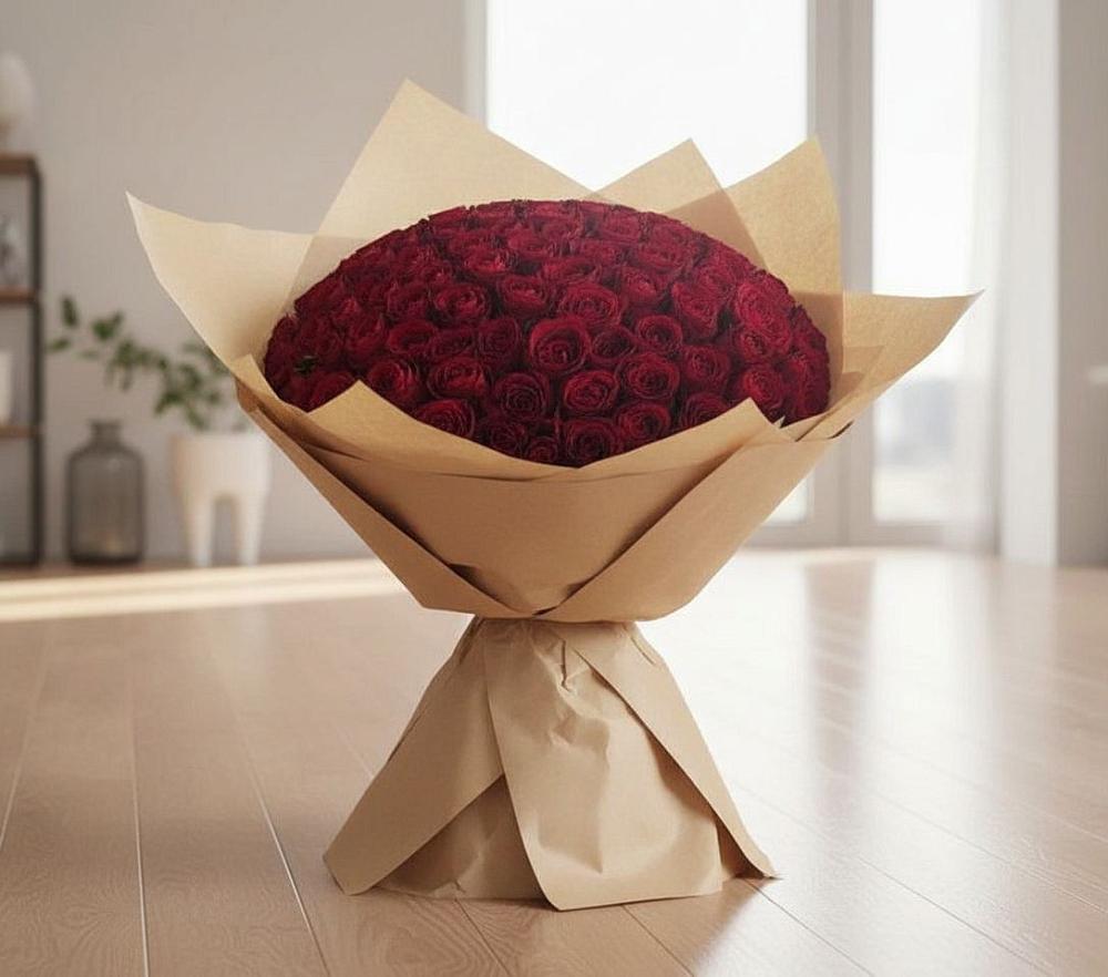 Букет 101 Красная роза в Большеречье