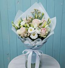 Букет цветов из:  Розы и Лизиантусы #REPLACE_PRED# Большеречье