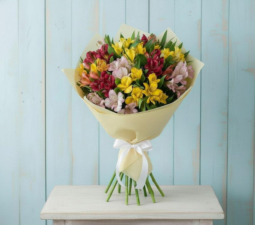 Букет цветов из: Альстромерии в Большеречье