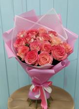 Букет 15 Розовых роз Равель в Большеречье