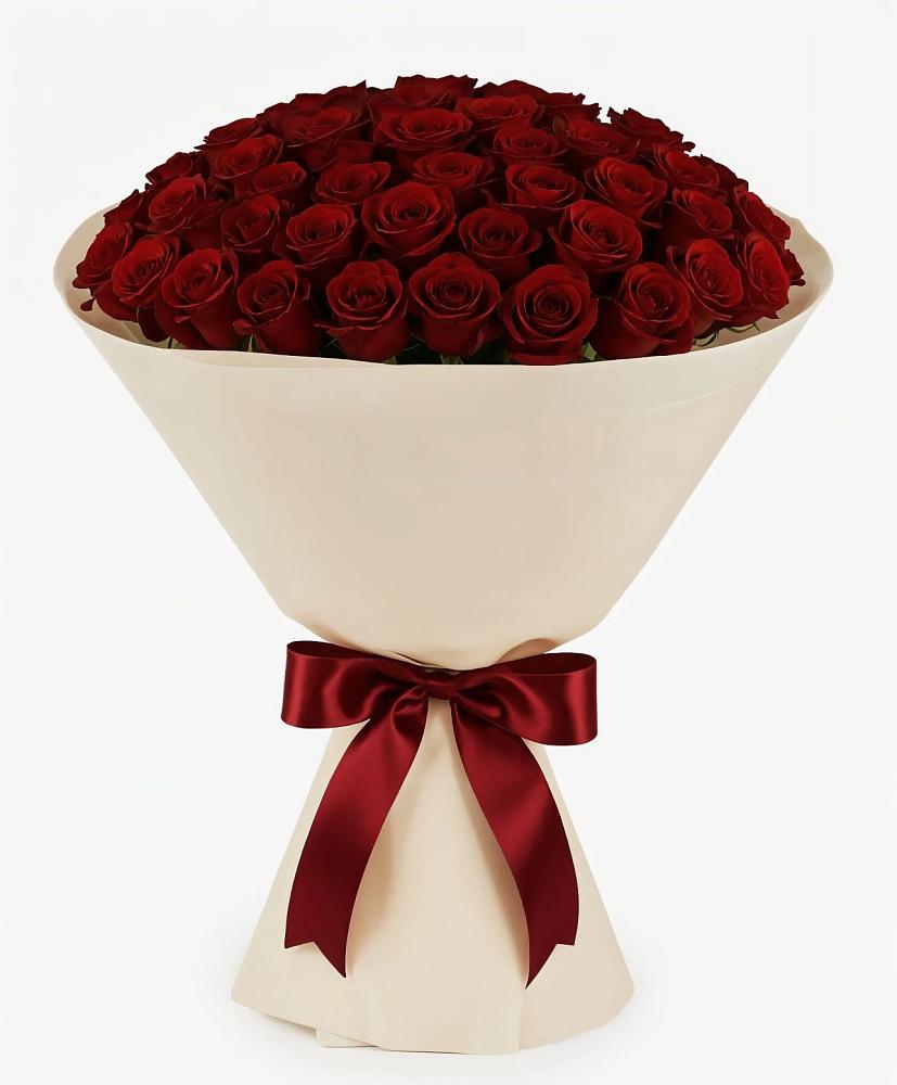 Букет 101 Бордовая роза Блэк Бакарра в Большеречье