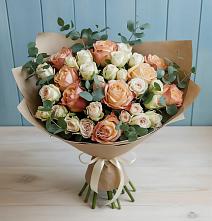 Букет цветов из:  Альстромерии и Розы #REPLACE_PRED# Большеречье