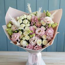Букет цветов из:  Альстромерии и Розы #REPLACE_PRED# Большеречье